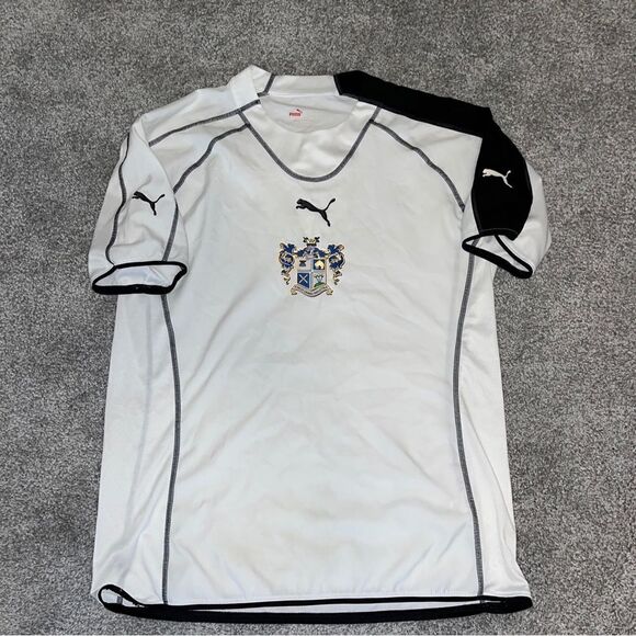 2-Bury FC Jersey Puma Home & Away Football Soccer Mens Short Sleeve Shirt L - Picture 5 of 7